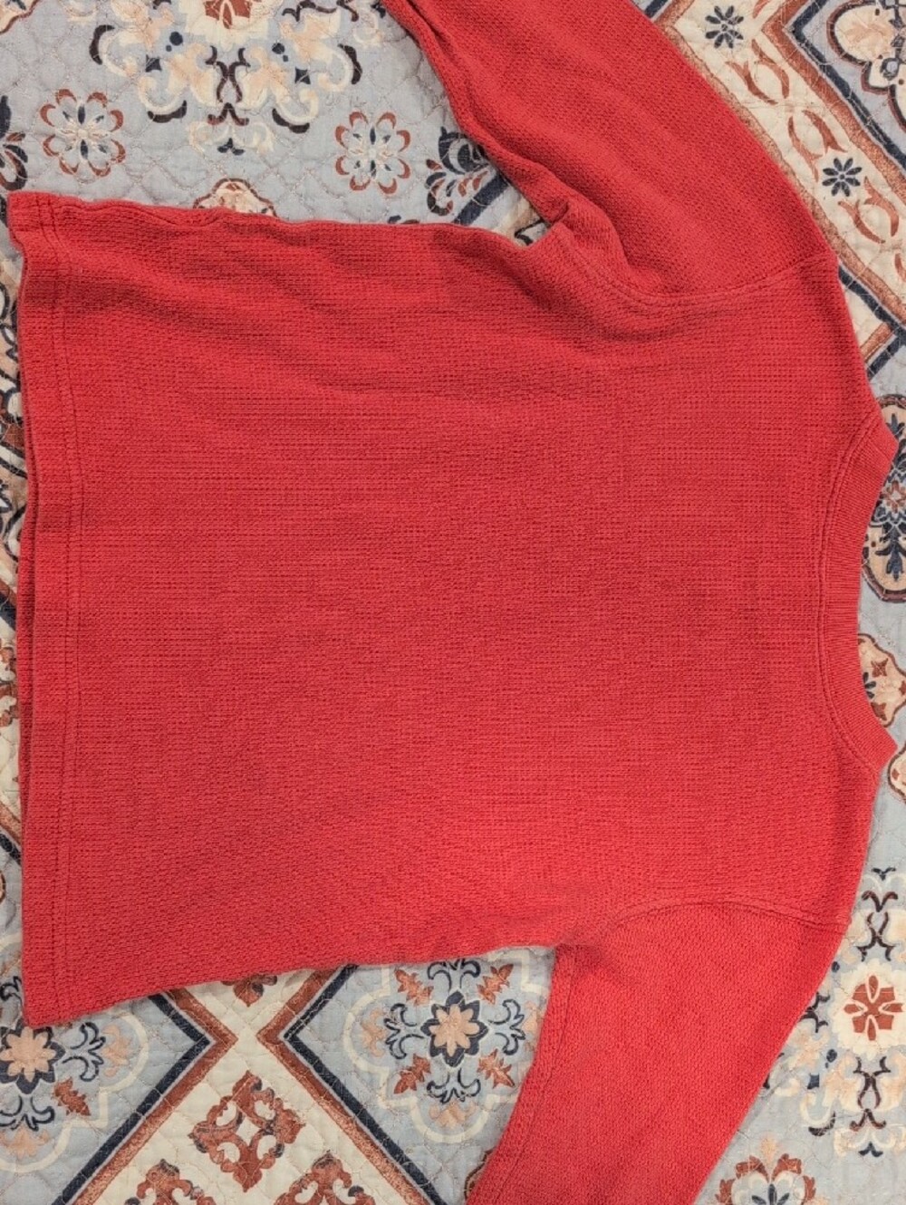 Two Long Sleeve 2T Boy Shirts. Red Thermal Pullover with Blue Graphic Old Navy - Picture 3 of 8